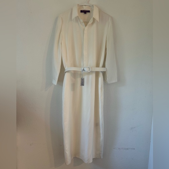 Ralph Lauren Purple Label 100% Silk Belted Dress - Picture 3 of 17